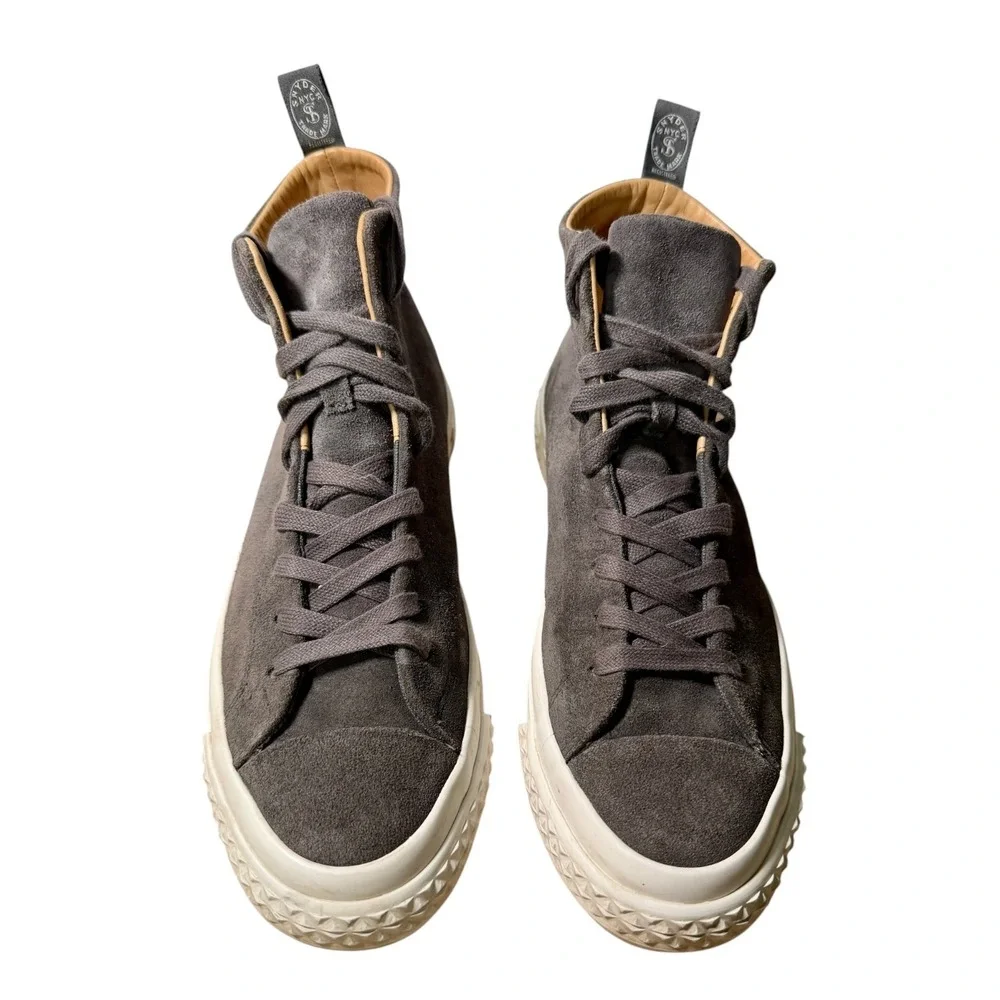 P.F. Flyers X Todd Snyder Suede High Top Rambler Sneakers Shoes Sample Gray 9.5
